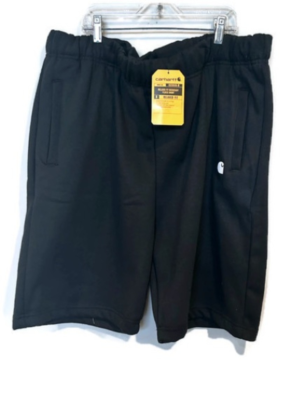 Carhartt New Men’s Relaxed Fit Fleece Sweat Black Active Lounge Shorts Size XL